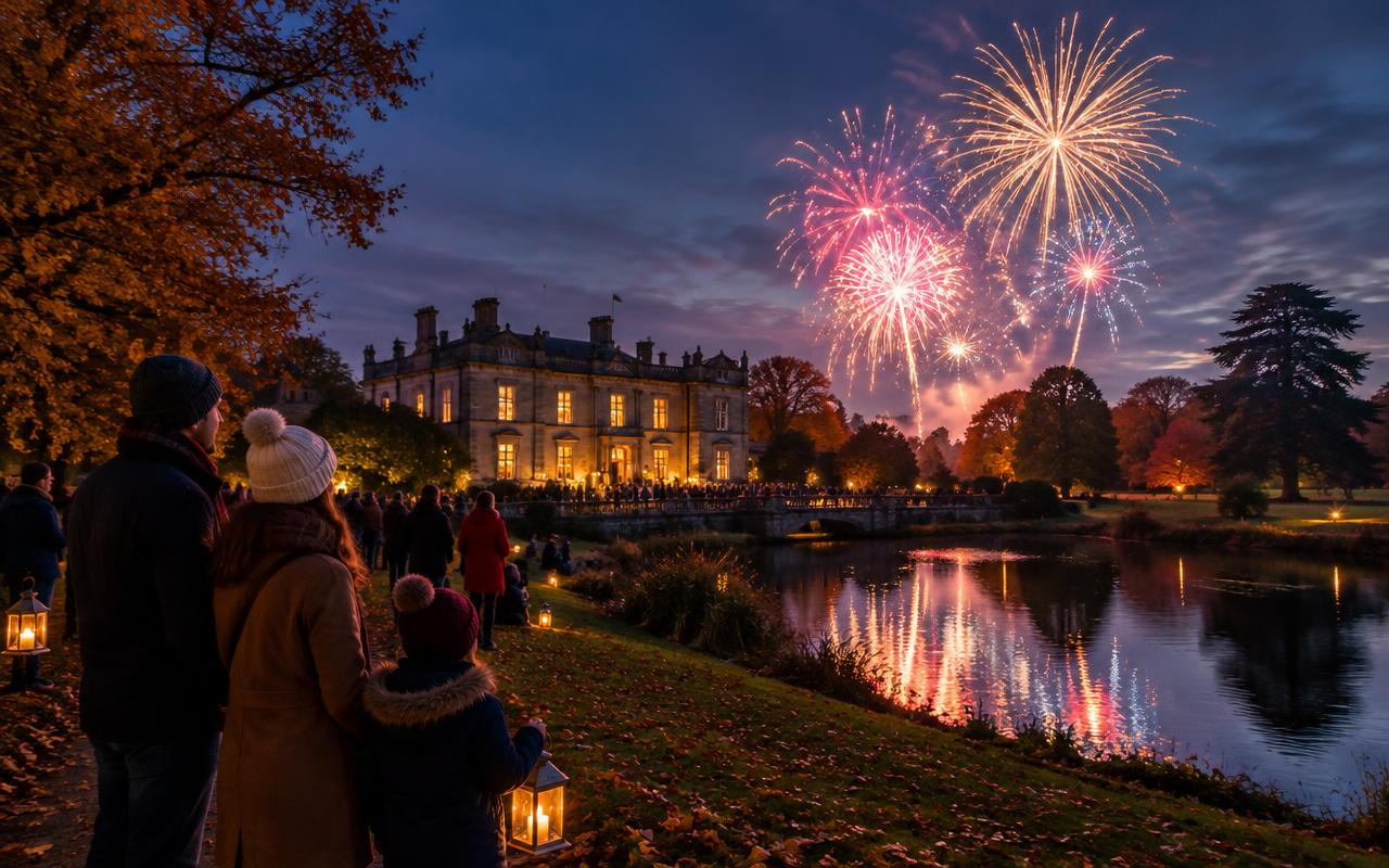 Bonfire Night travel illustration