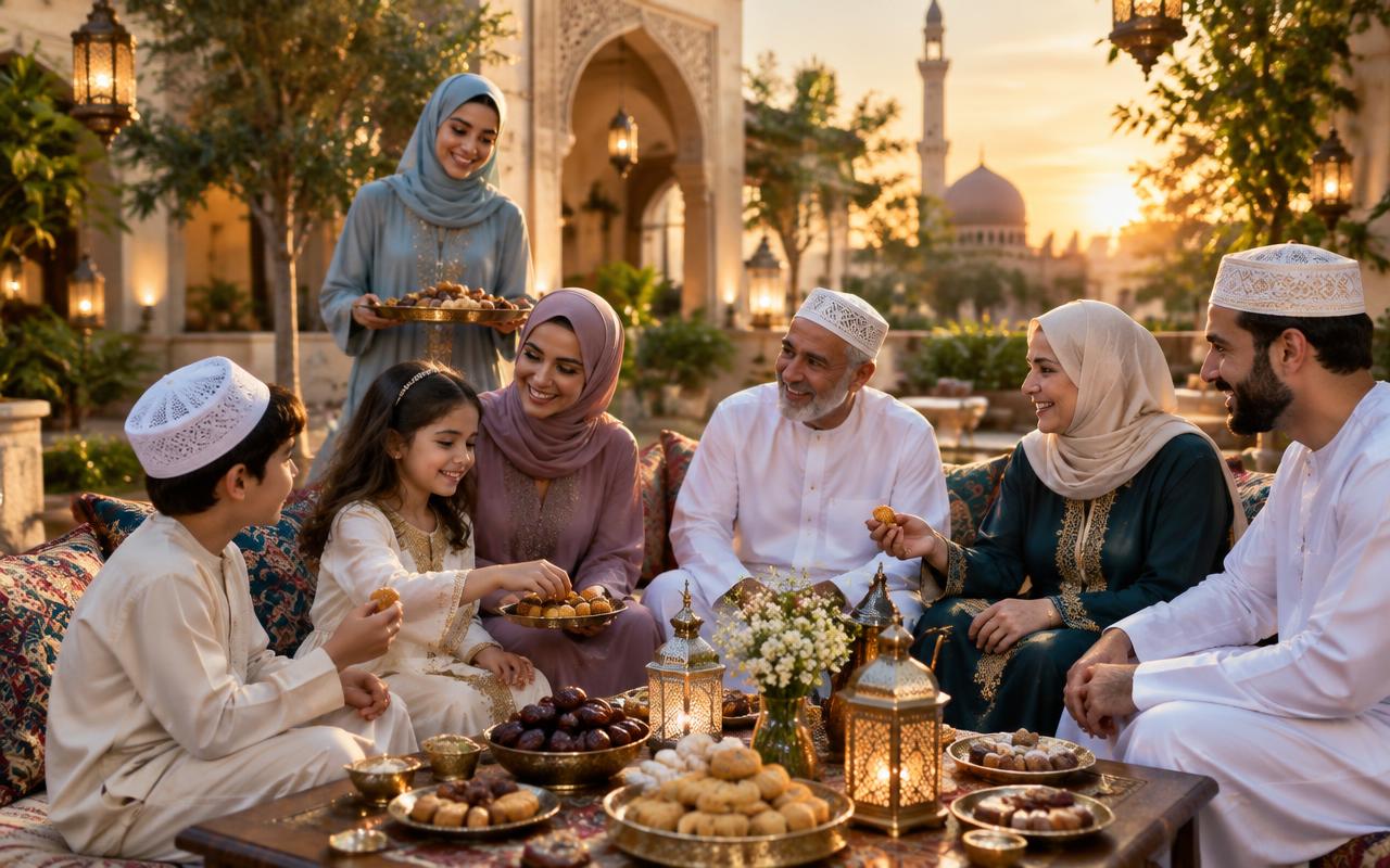 Eid al-Fitr travel illustration