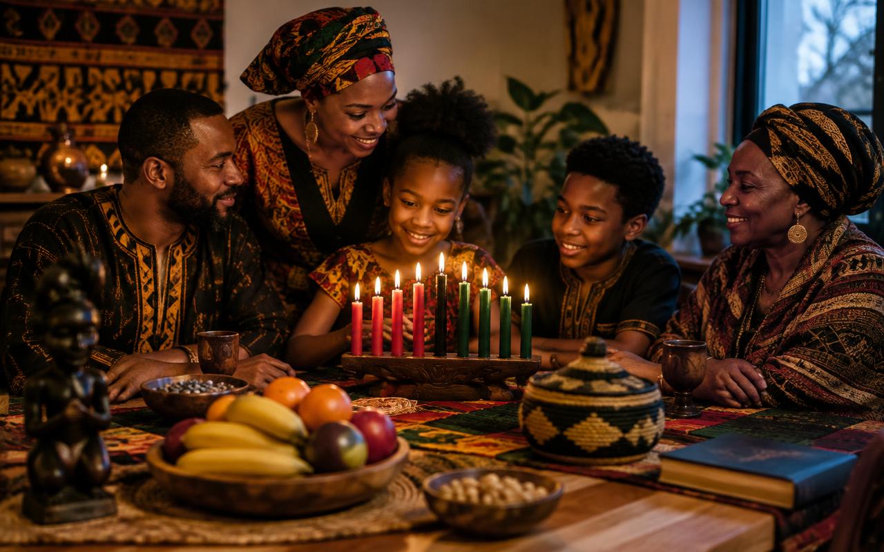Kwanzaa travel illustration