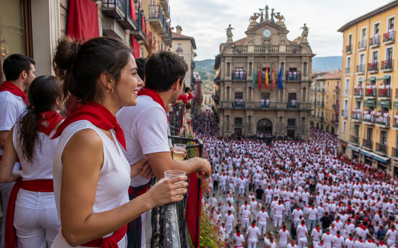 San Fermín travel illustration
