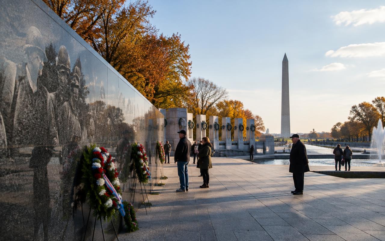 Veterans Day travel illustration